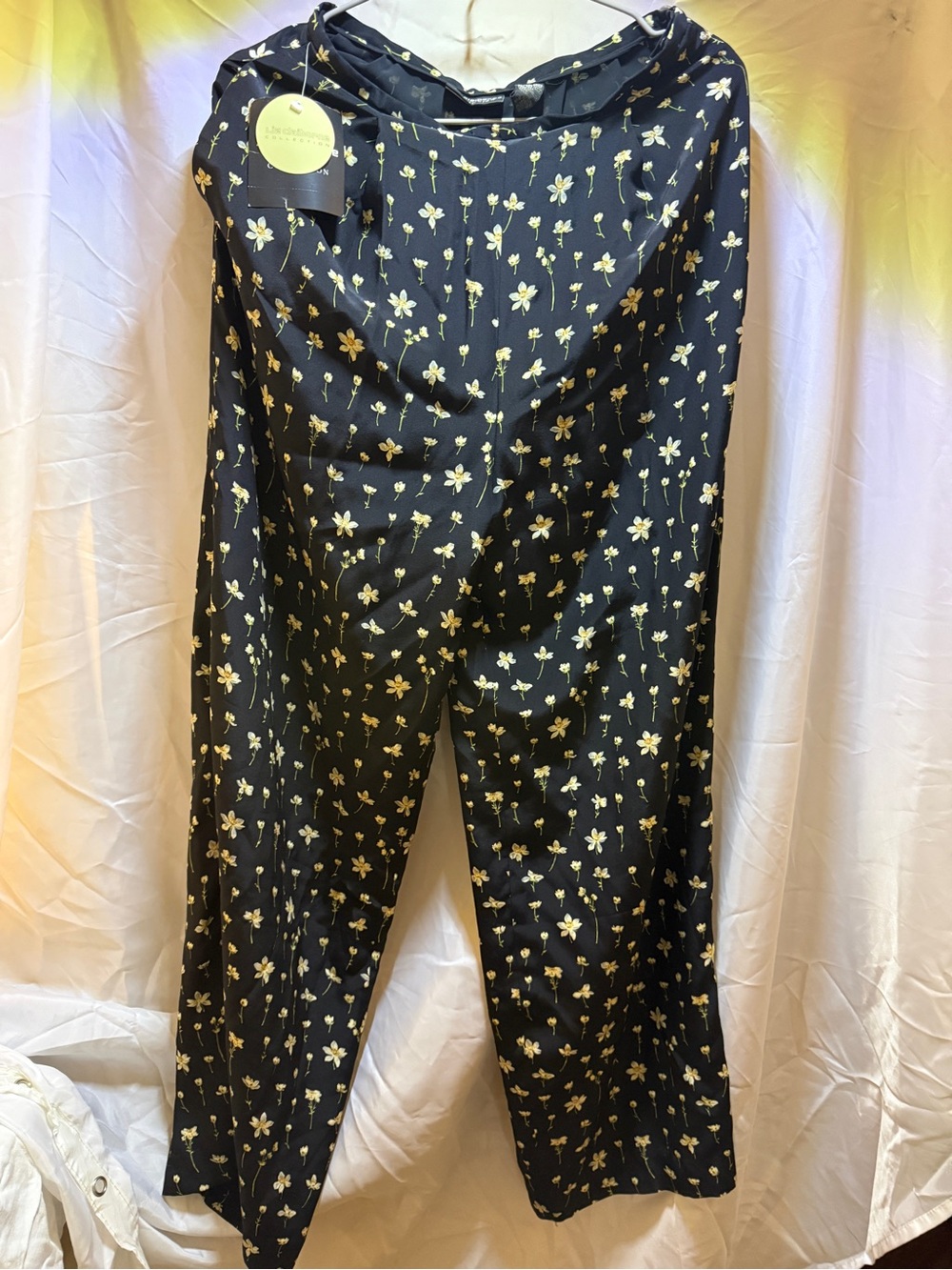 Liz Claiborne Black Floral Chinos